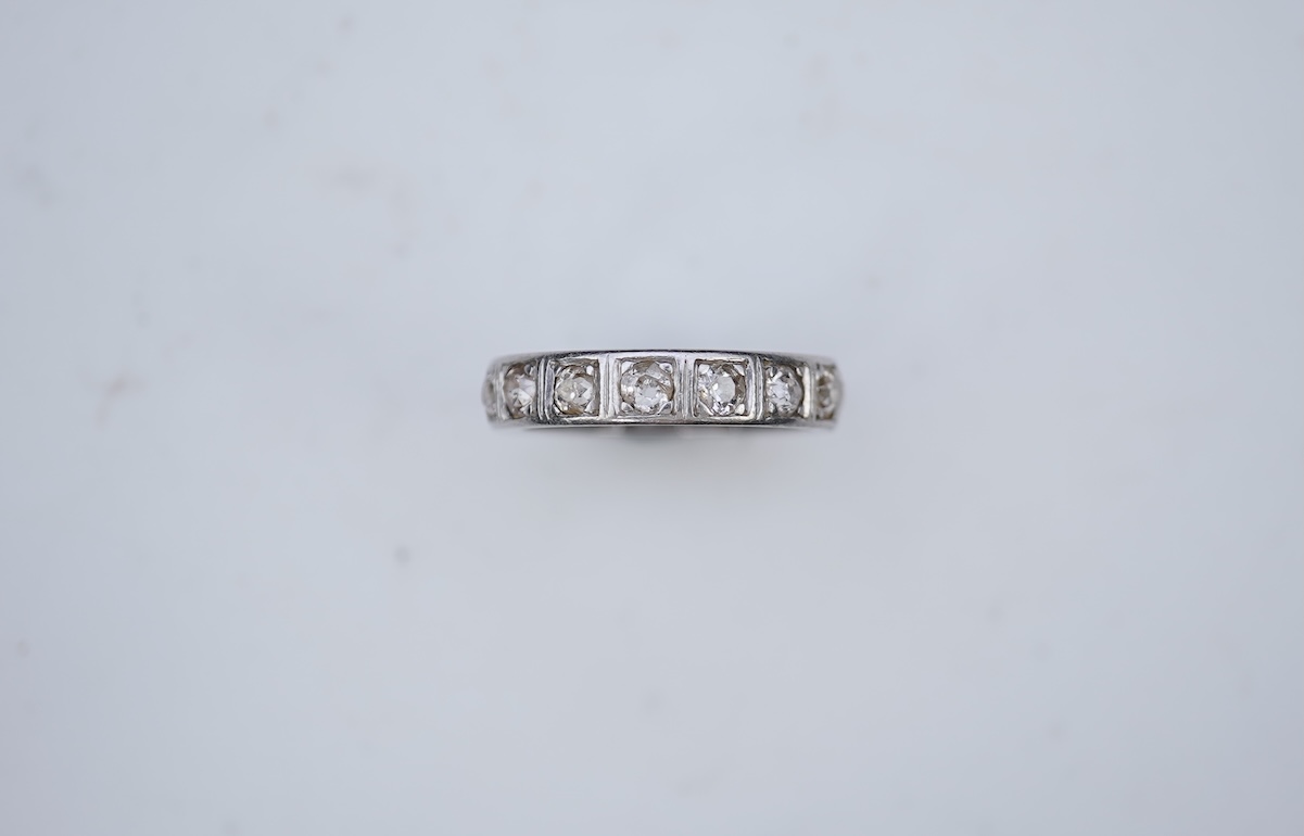 A diamond eternity ring